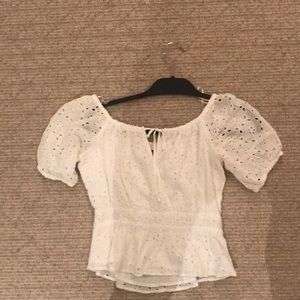 White crop top